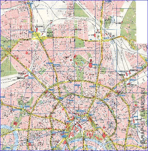 Transport carte de Moscou en anglais