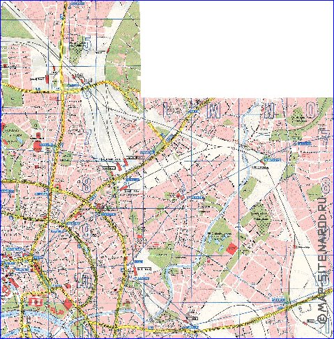 Transporte mapa de Moscovo em ingles