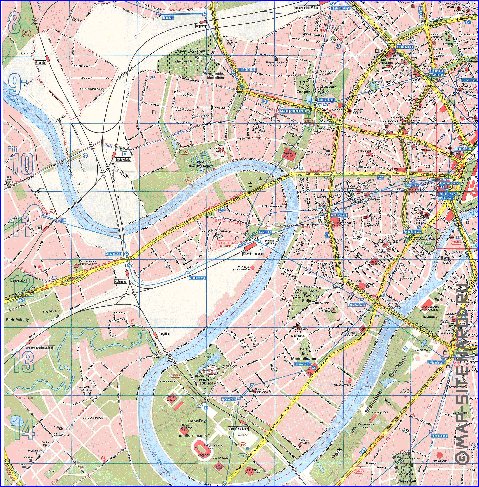 Transporte mapa de Moscovo em ingles