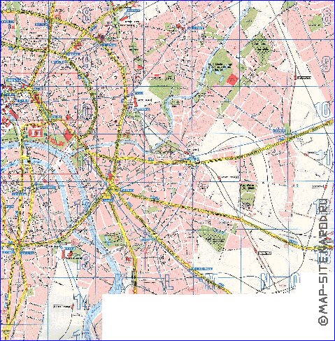 Transporte mapa de Moscovo em ingles