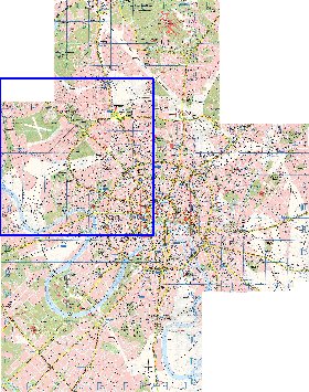 Transporte mapa de Moscovo em ingles