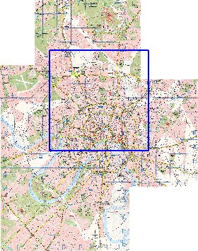 Transporte mapa de Moscovo em ingles