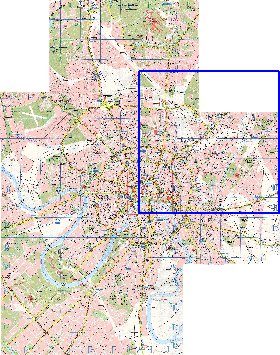 Transporte mapa de Moscovo em ingles