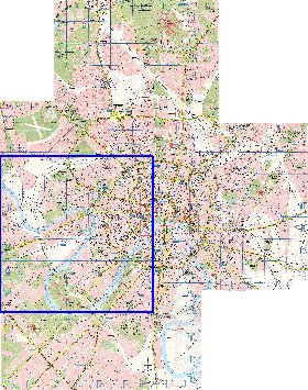 Transporte mapa de Moscovo em ingles