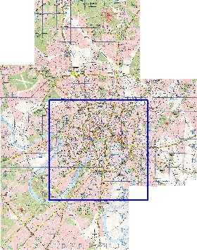 Transporte mapa de Moscovo em ingles