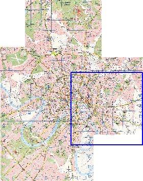 Transporte mapa de Moscovo em ingles