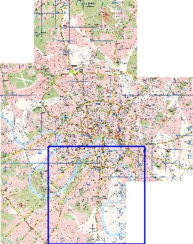 Transporte mapa de Moscovo em ingles