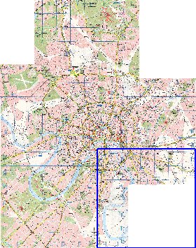 Transport carte de Moscou en anglais