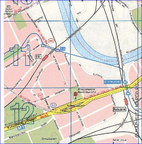 Transporte mapa de Moscovo em ingles