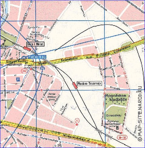 Transporte mapa de Moscovo em ingles