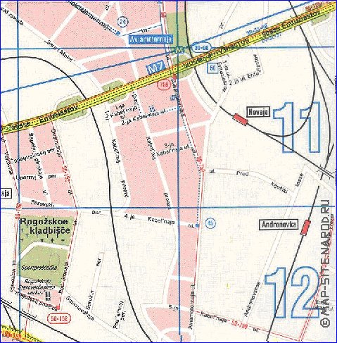 Transporte mapa de Moscovo em ingles