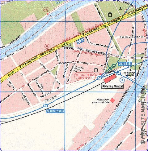 Transporte mapa de Moscovo em ingles