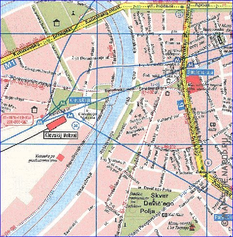 Transport carte de Moscou en anglais