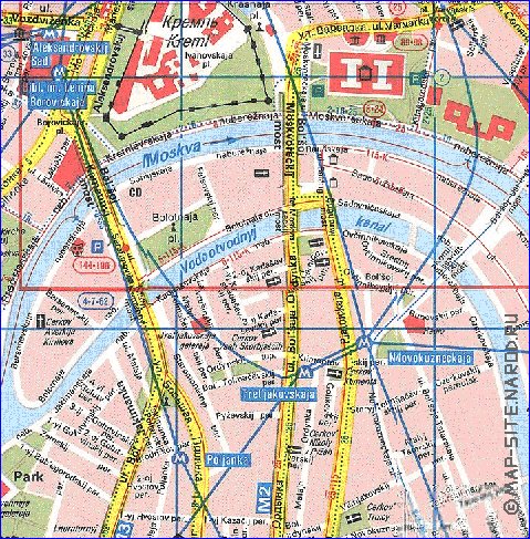 Transporte mapa de Moscovo em ingles