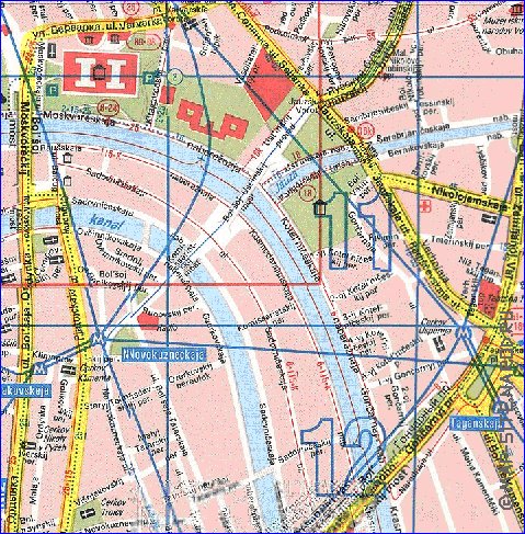 Transport carte de Moscou en anglais