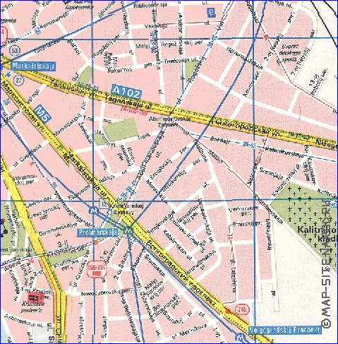 Transporte mapa de Moscovo em ingles