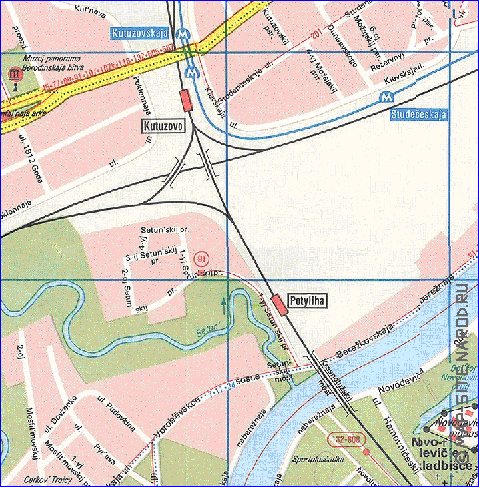 Transporte mapa de Moscovo em ingles