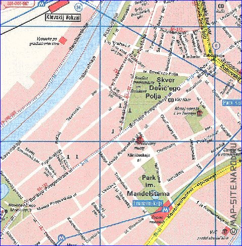 Transporte mapa de Moscovo em ingles