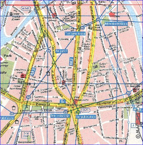 Transporte mapa de Moscovo em ingles