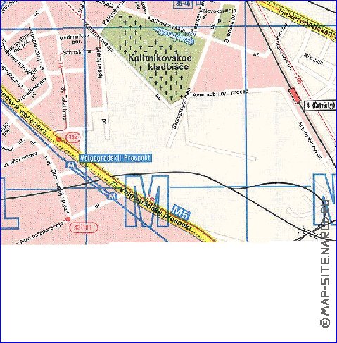 Transporte mapa de Moscovo em ingles