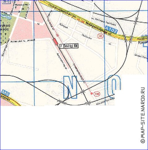 Transporte mapa de Moscovo em ingles