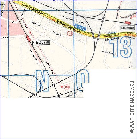 Transporte mapa de Moscovo em ingles