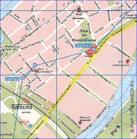 Transporte mapa de Moscovo em ingles