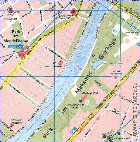 Transporte mapa de Moscovo em ingles