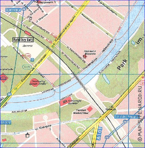 Transporte mapa de Moscovo em ingles