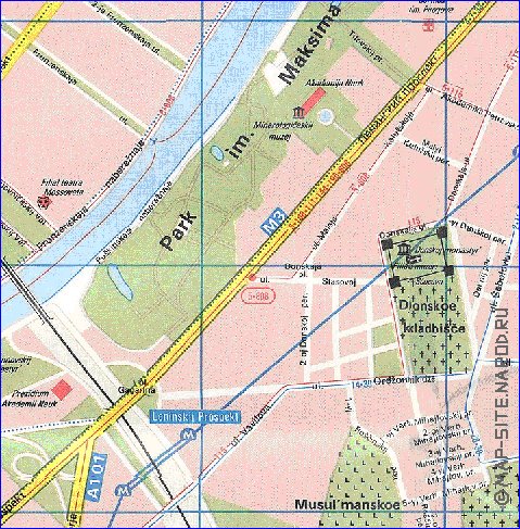 Transporte mapa de Moscovo em ingles