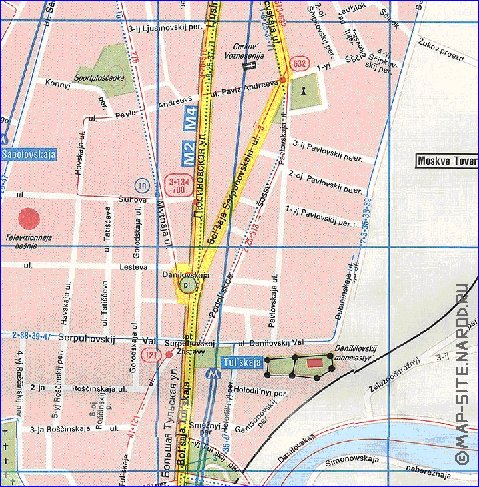 Transporte mapa de Moscovo em ingles