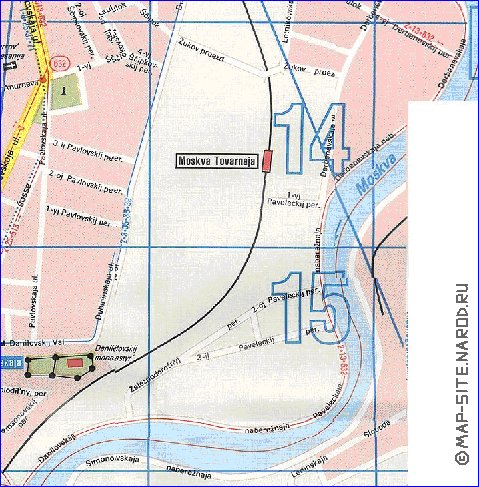 Transporte mapa de Moscovo em ingles