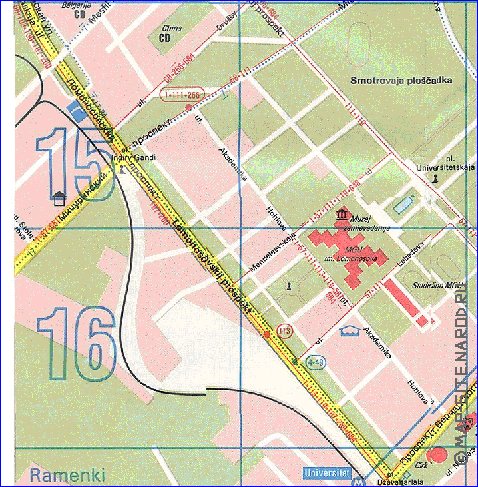 Transporte mapa de Moscovo em ingles