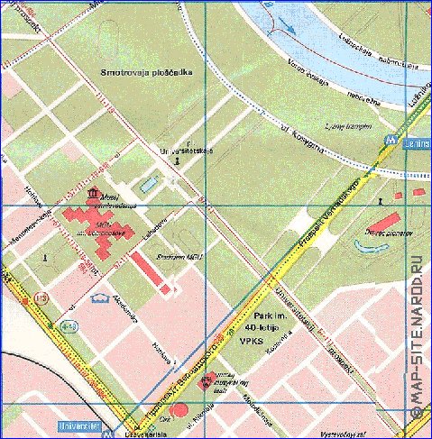 Transporte mapa de Moscovo em ingles