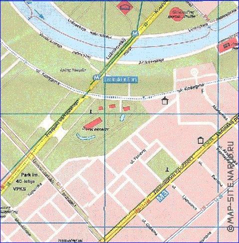 Transporte mapa de Moscovo em ingles