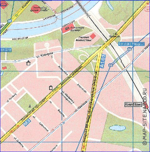 Transporte mapa de Moscovo em ingles