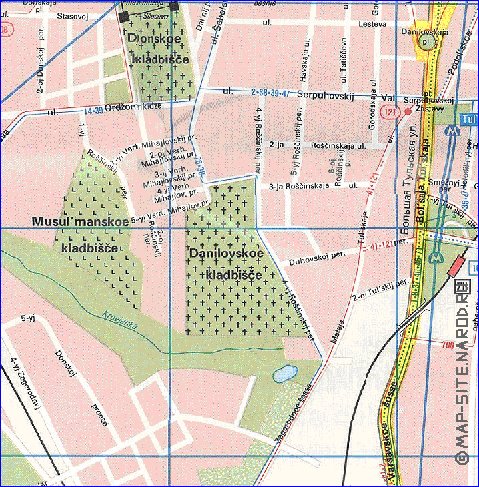 Transporte mapa de Moscovo em ingles