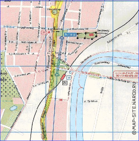 Transporte mapa de Moscovo em ingles