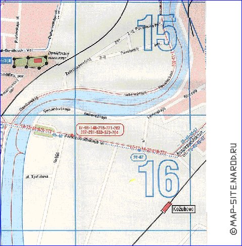 Transport carte de Moscou en anglais