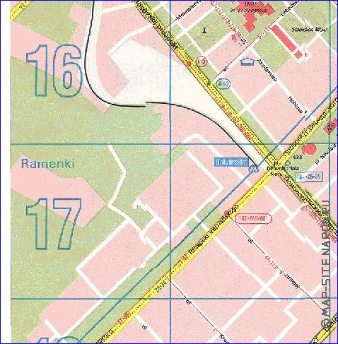 Transport carte de Moscou en anglais