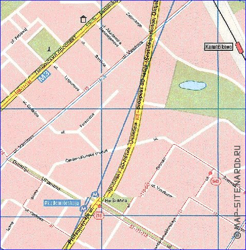 Transporte mapa de Moscovo em ingles