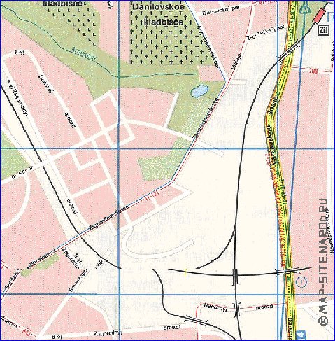 Transporte mapa de Moscovo em ingles