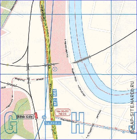 Transporte mapa de Moscovo em ingles