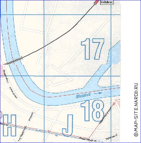 Transporte mapa de Moscovo em ingles