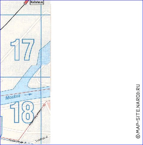 Transport carte de Moscou en anglais