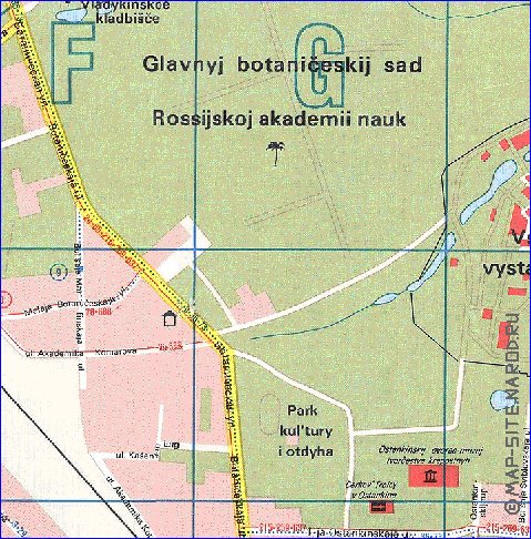 Transport carte de Moscou en anglais