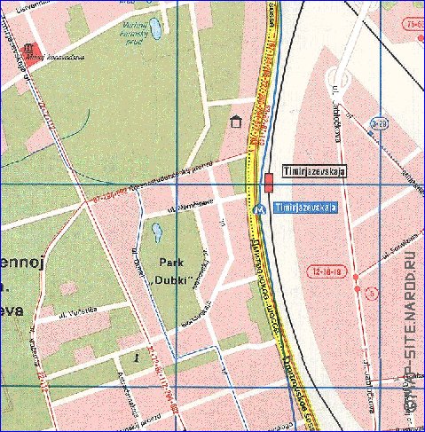 Transporte mapa de Moscovo em ingles