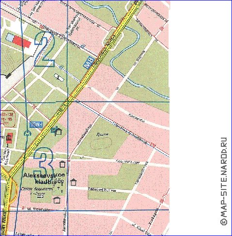 Transporte mapa de Moscovo em ingles