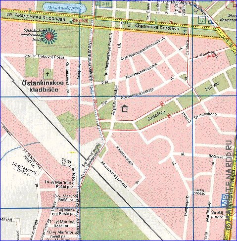 Transporte mapa de Moscovo em ingles