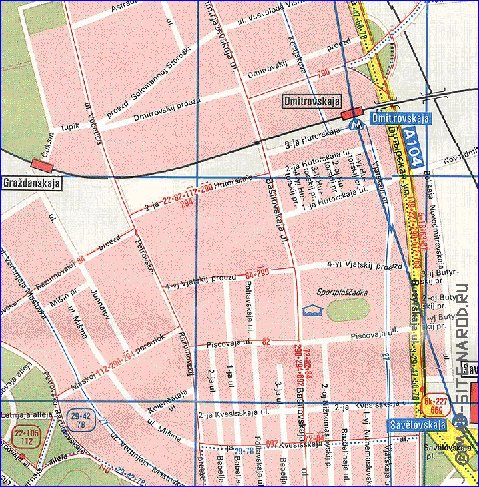 Transporte mapa de Moscovo em ingles